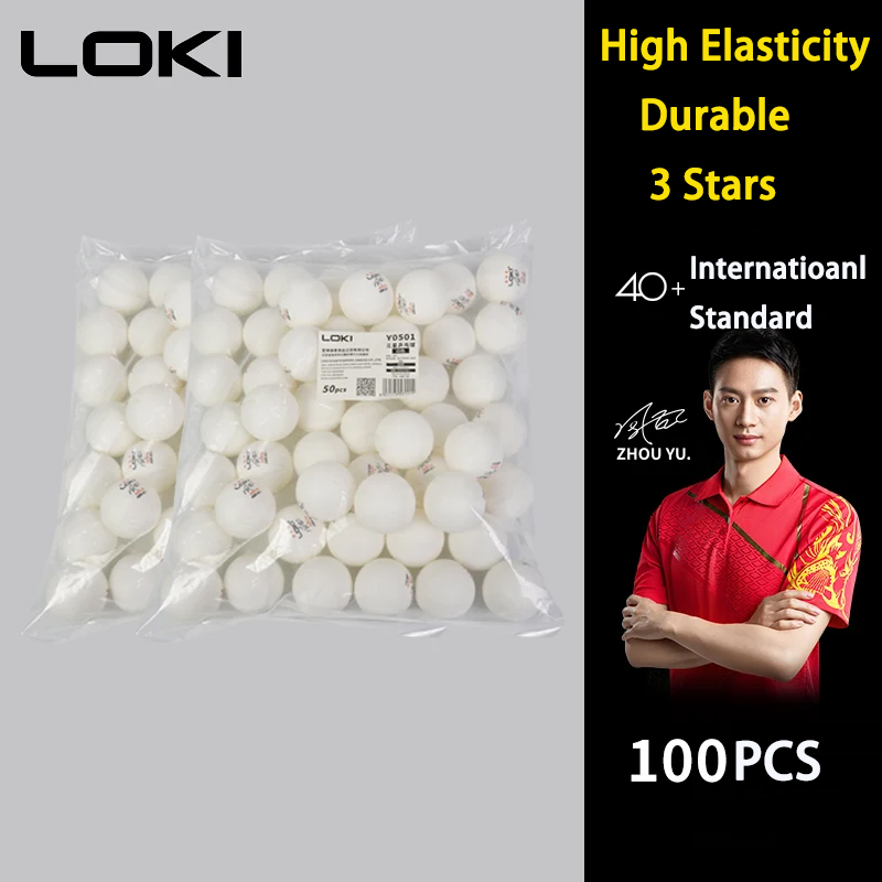 Table Tennis Logo - 50/100PCS LOKI Table Tennis Balls 3