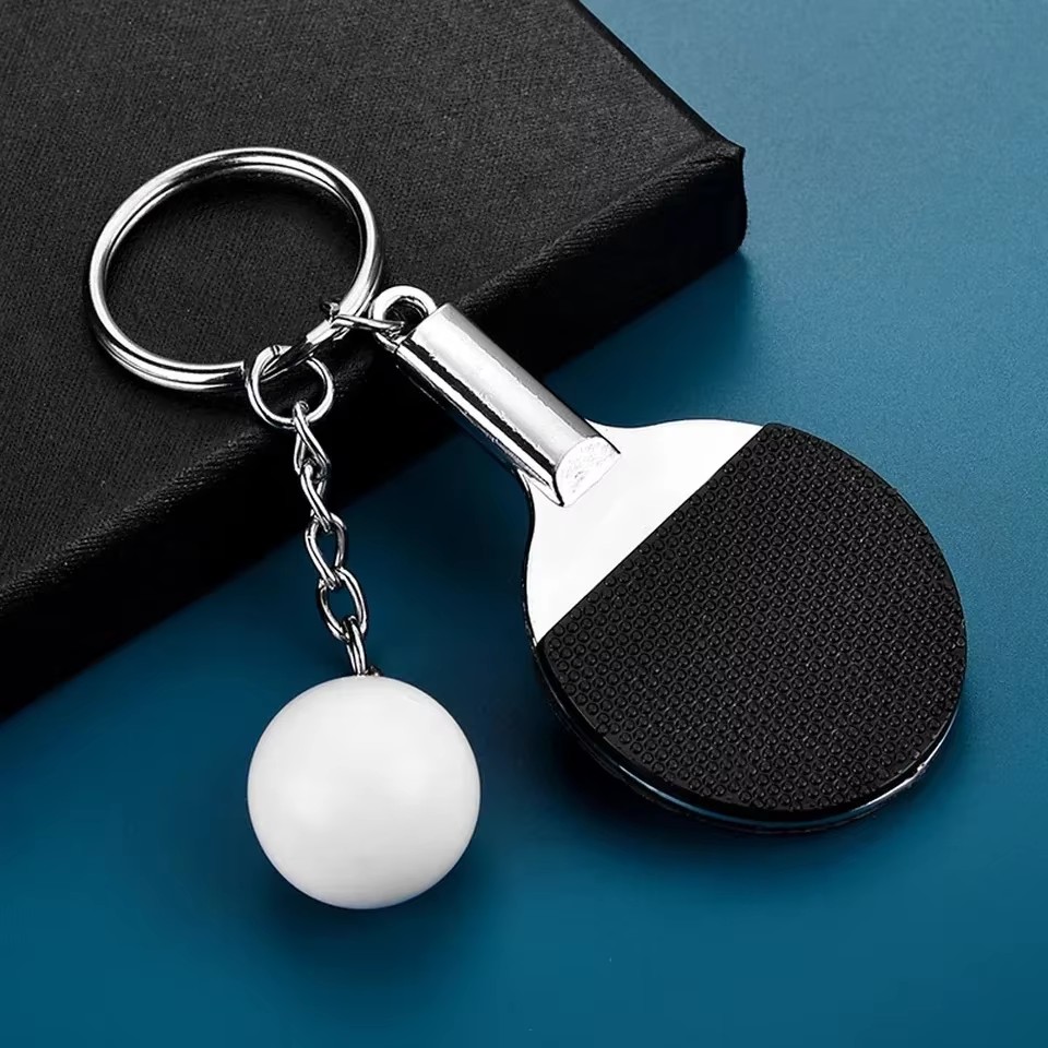 Table Tennis Keychain - Creative Cute Mini Table Tennis Racket