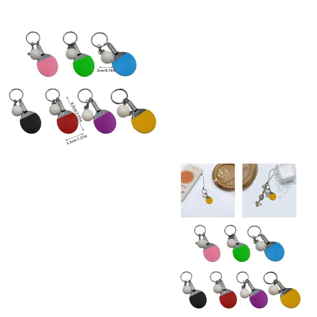 Table Tennis Keychain - Q39E Sport Mini Metal Table Tennis