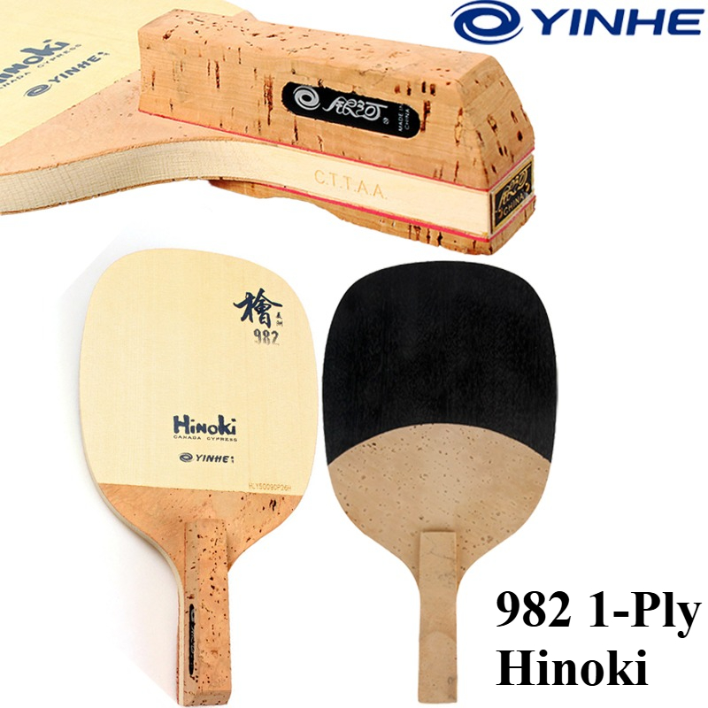 Table Tennis Blades - YINHE 982 1-Ply Solid Hinoki Table