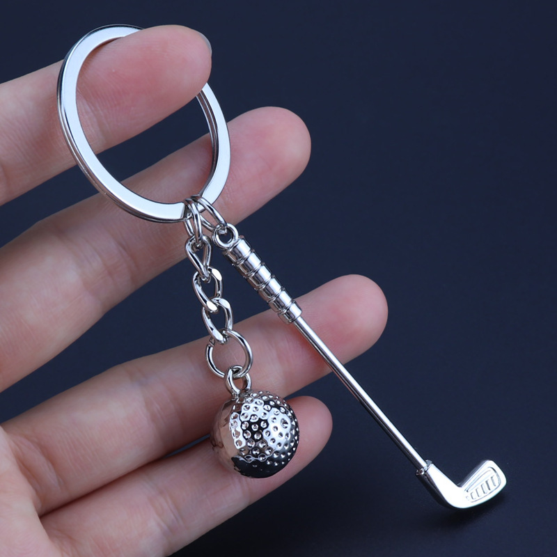 Table Tennis Keychain - Creative Golf Equipment Keychain Alloy Baseball