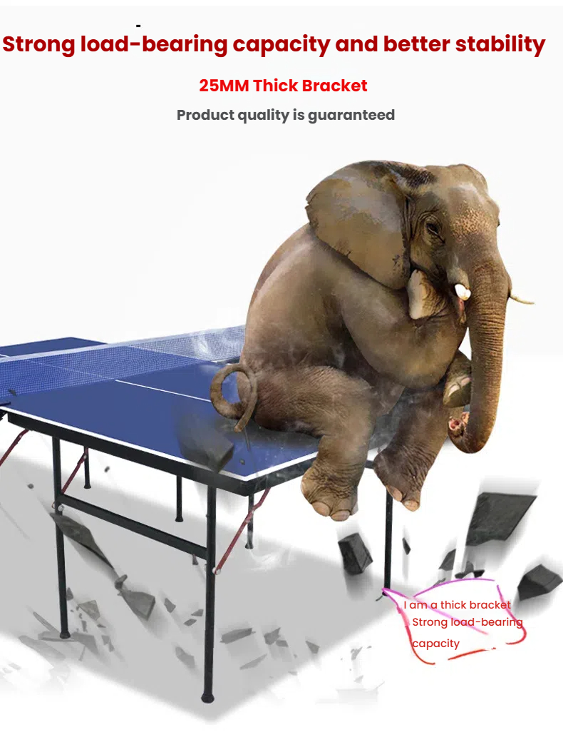 Table Tennis Folding Table - Manufacturer Supply Portable Small Size Folding