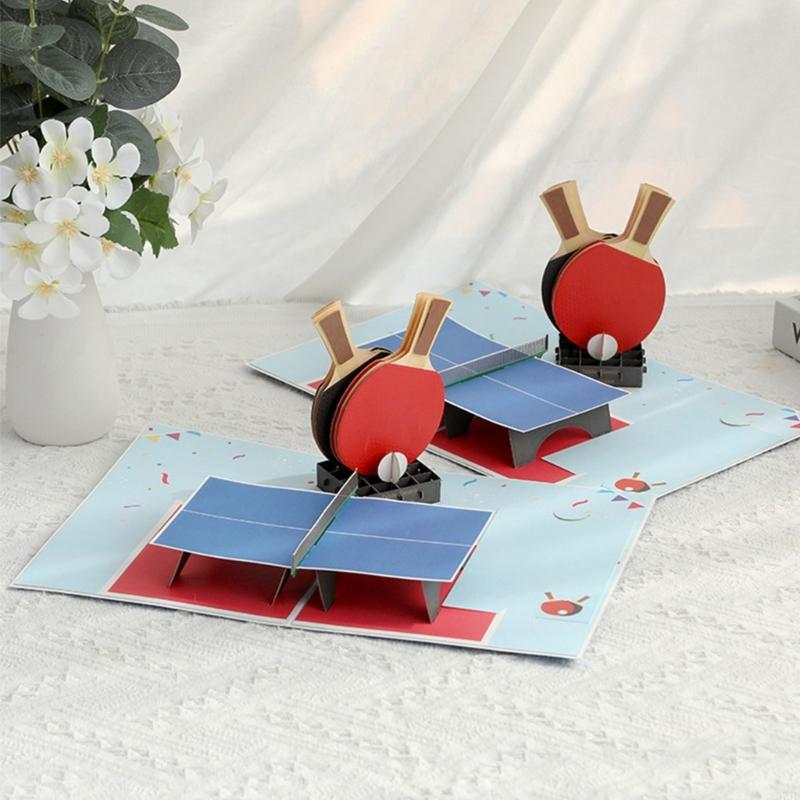 Table Tennis Folding Table - Creative 3D Popup Father's Day Greeting