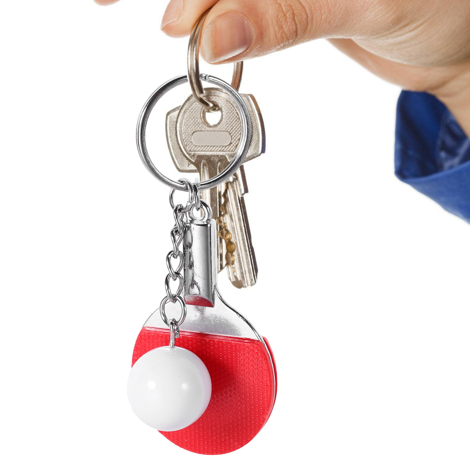 Table Tennis Keychain - 6Pcs Table Tennis Ball Keychains Creative