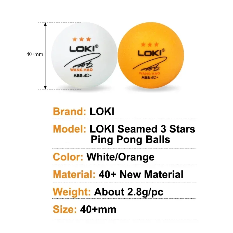 50/100PCS LOKI Table Tennis Ba - Table Tennis Logo recension och pris