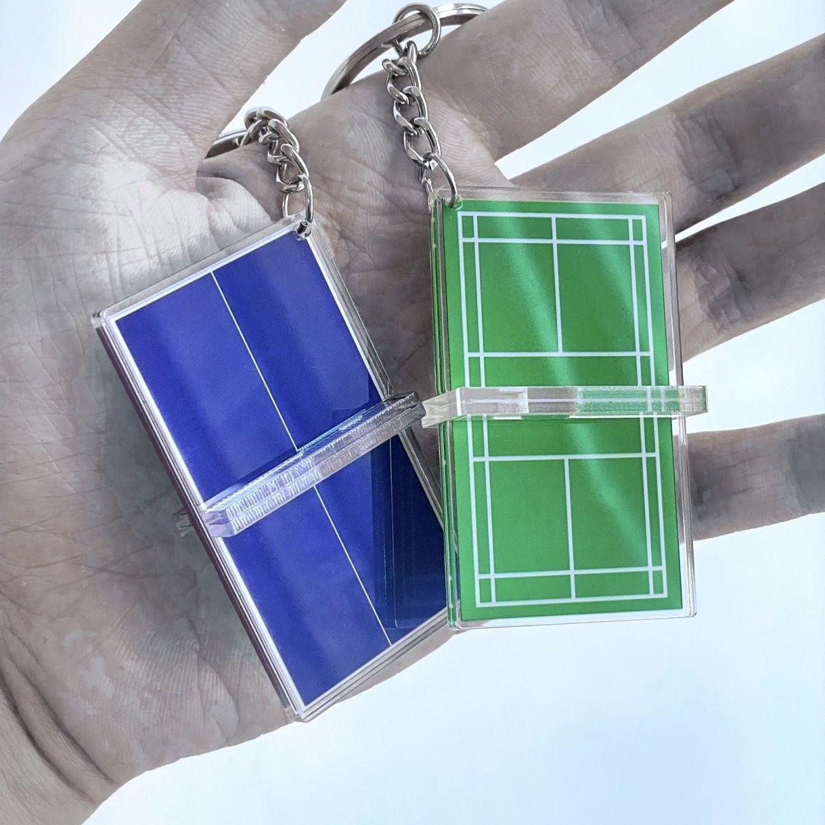 Acrylic Badminton Tennis Keych - Table Tennis Keychain recension och pris