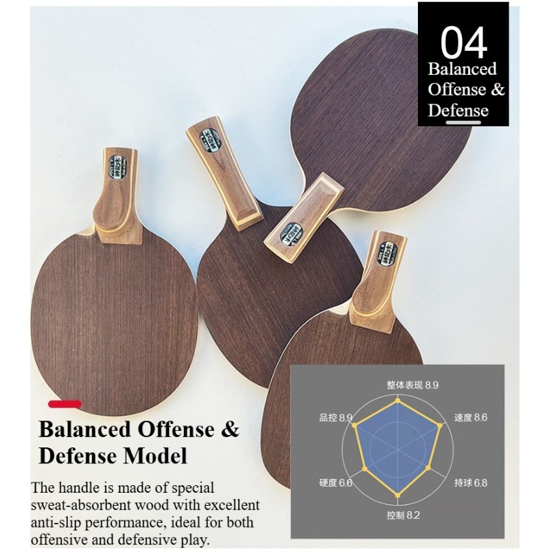 Chinese/Japanese Penhold Table - Table Tennis Paddle Set recension och pris