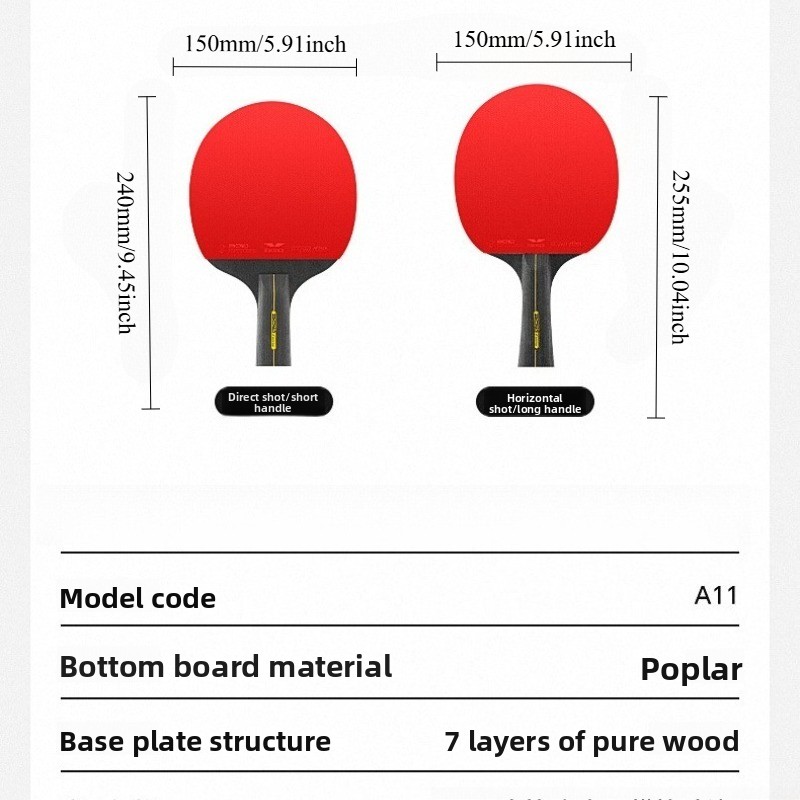5/6 Star Table Tennis Racket 2 - Table Tennis History recension och pris